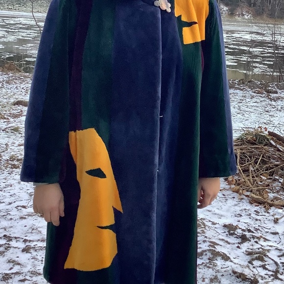 Sheared Beaver Tent Cut 3/4 length fur coat - Picture 2 of 8